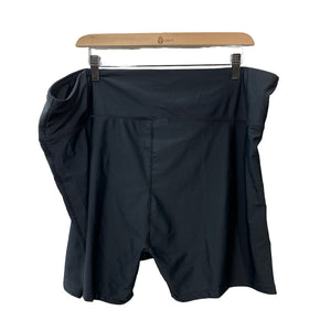 Maxine Of Hollywood Standard 6" Inseam Biker Swim Short Bottoms Size 24W Black