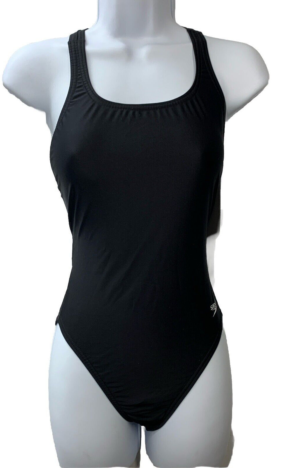 Speedo Womens One-Piece Swimsuit Black Size 8/34 F PRO-LT Swimwear Solid Pull On