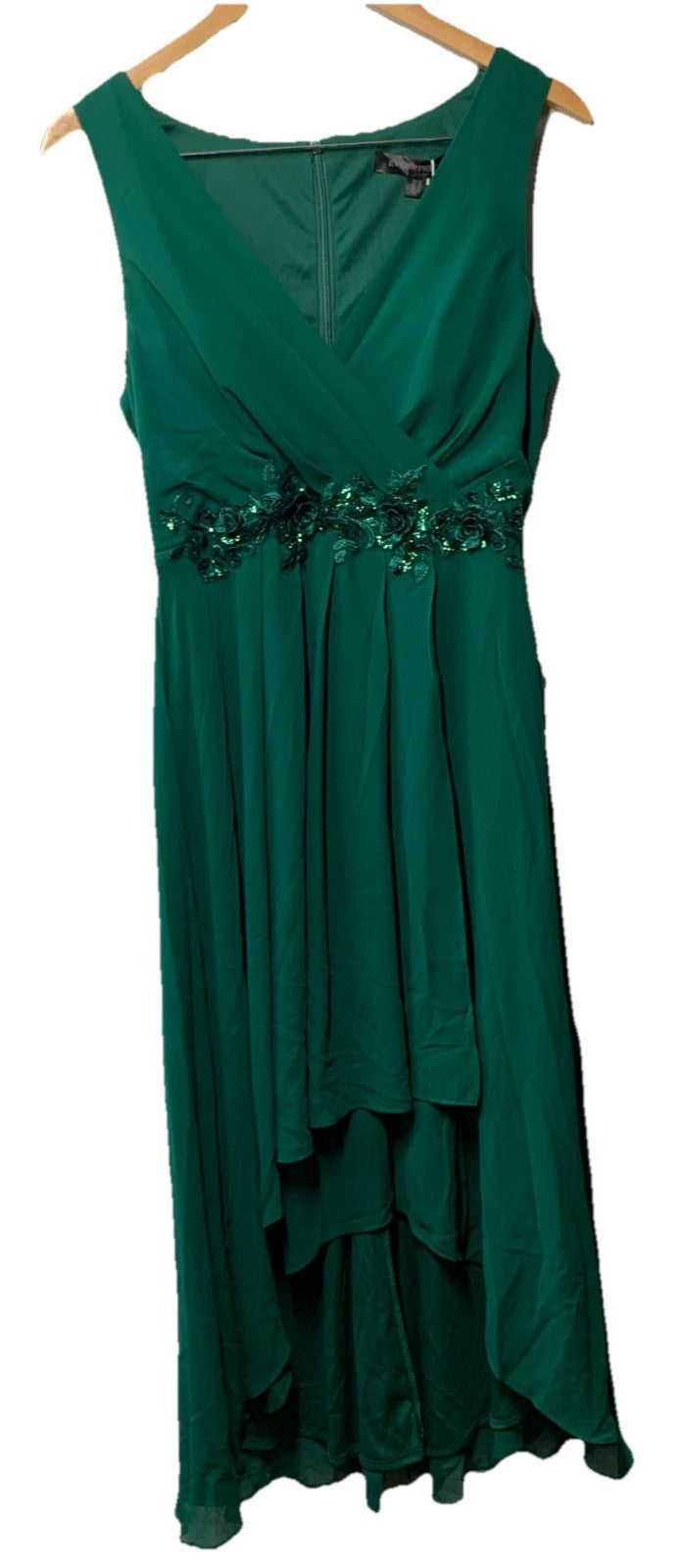 Ever-Pretty Womens Hi-Lo Sleeveless V-Neck Appliques Flowy Formal Evening Size 8