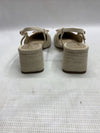 Sam Edelman Women Tracie Heel Size 8M Natural Weave Squared Toes Slingback Strap