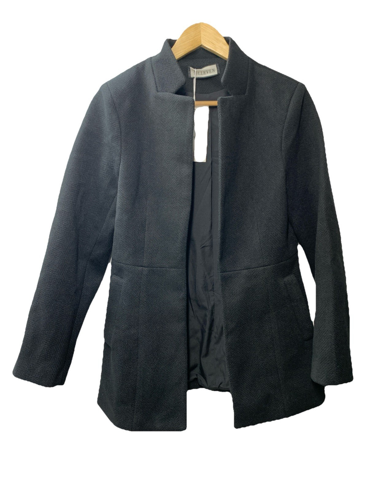 Women's Casual Business Open Front Notch Lapel Blazer Long Sleeve Size S, Black