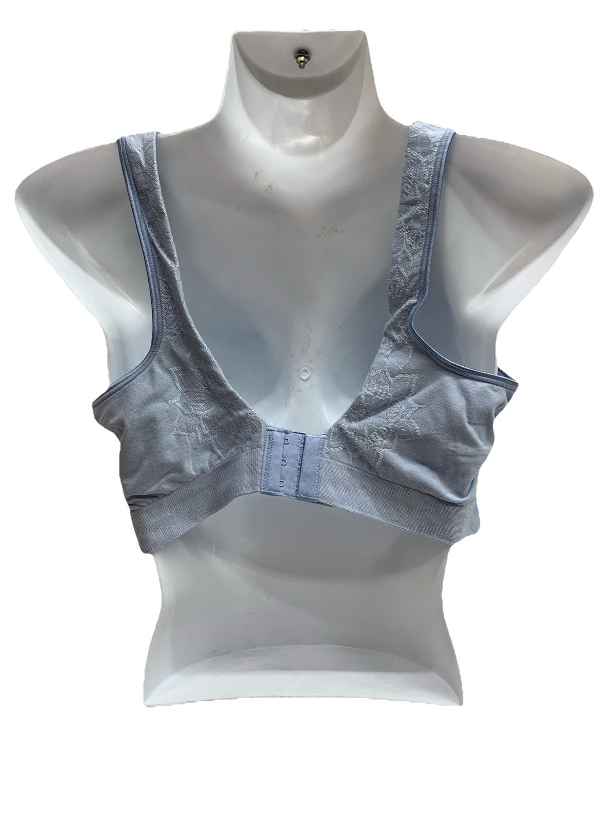 Light blue Bali Women's Wireless Comfort Revolution Seamless bra in size 2XL, soft fabric and smooth fit for everyday wear.