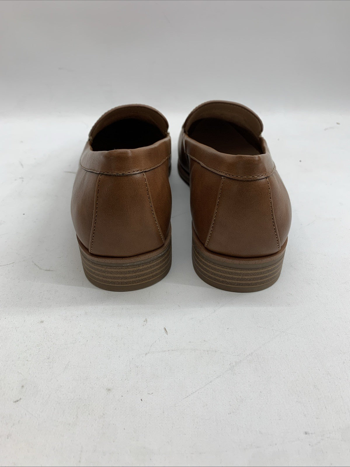 Aerosoles Women's Tailored  Everest Loafer 7M Dark Tan Slip-on Faux Leather