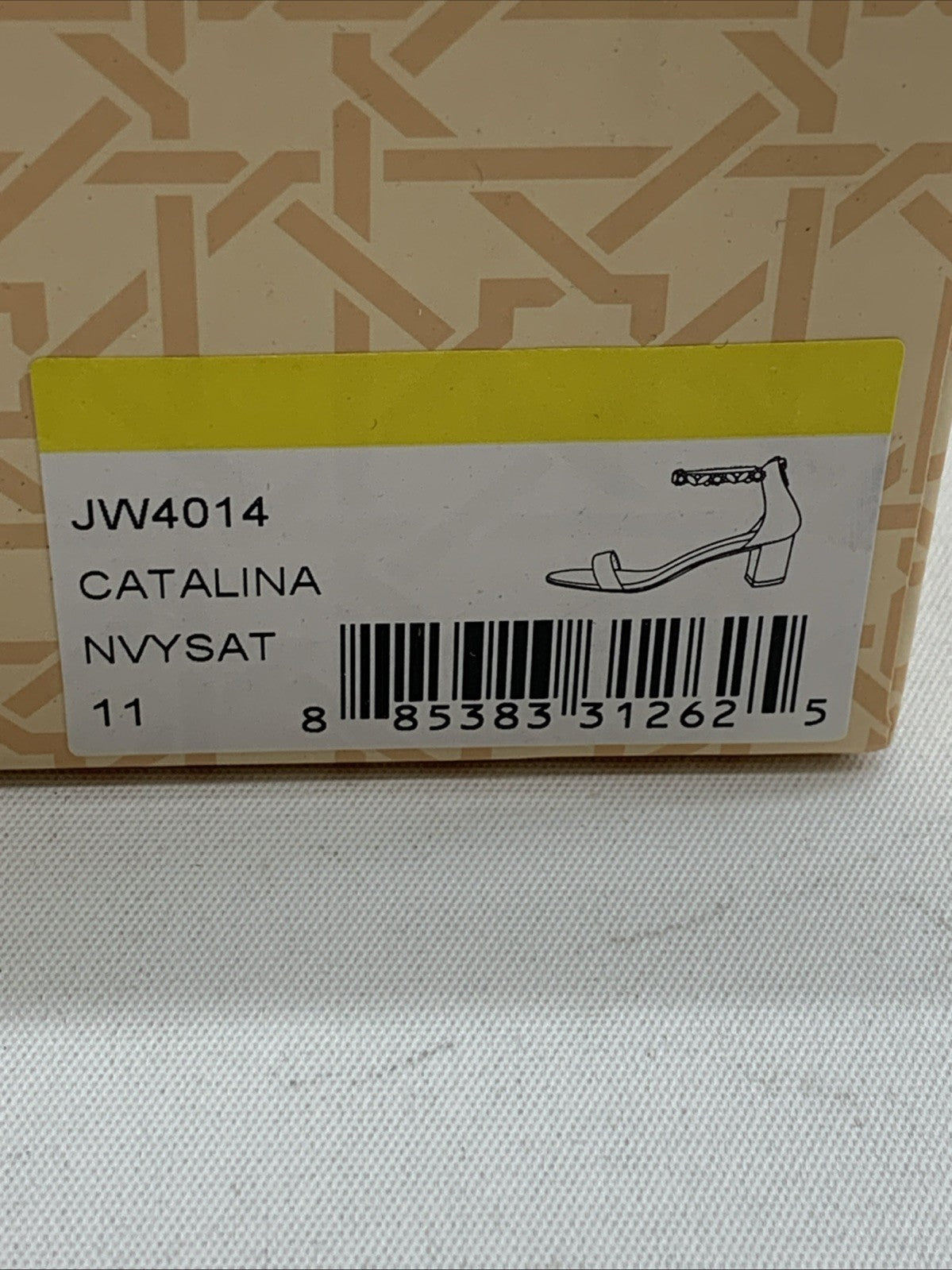 BADGLEY MISCHKA Jewel Catalina Navy Ankle Strap Block Heel Sandal JW4014 Size 11