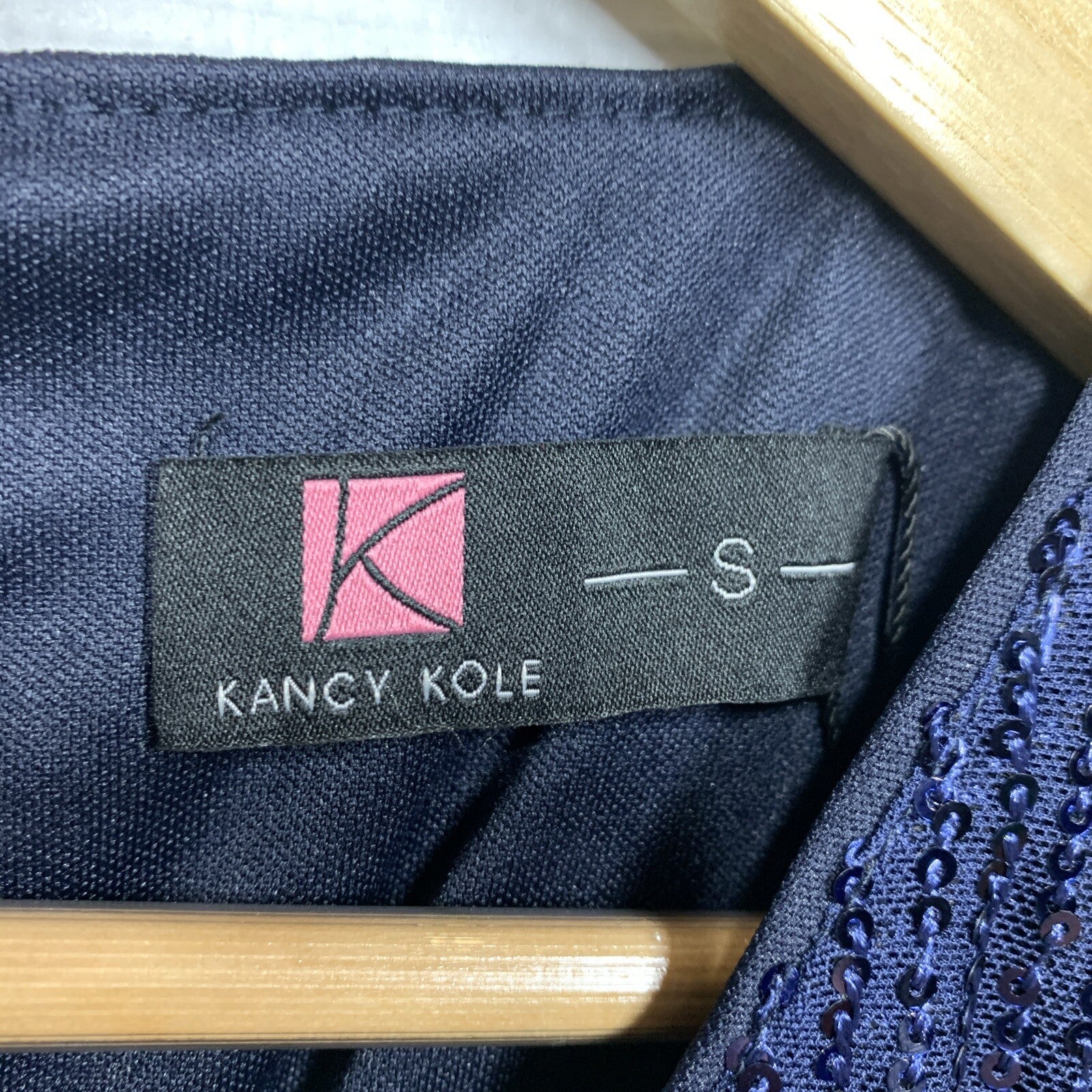 KANCY KOLE Womens Sexy V Neck Sequin Ruched Bodycon Mini Dress Small Long Sleeve