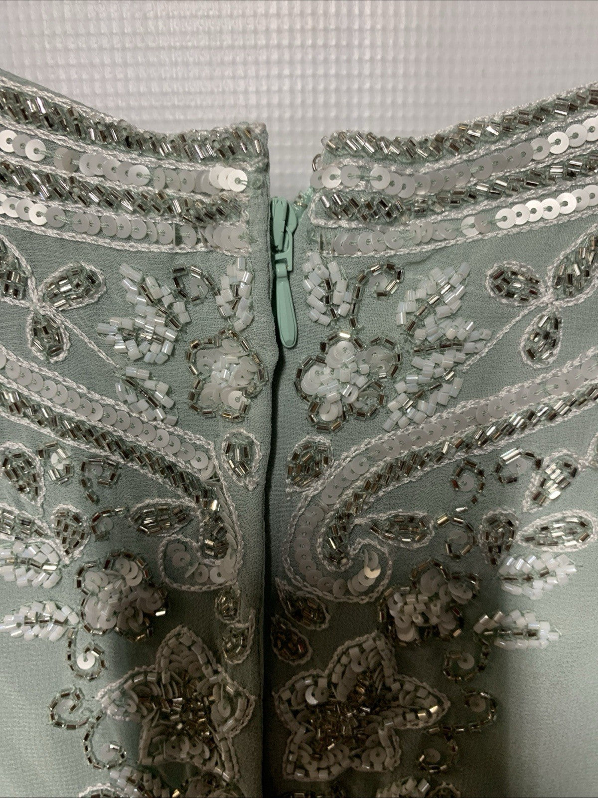 J Kara Womens Cap Sleeve Long Beaded Wedding Party Formal Evening Dress Size 18W