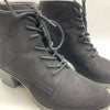 Dr Scholls Womens Size 9M Lawrence Black Casual Lace Up Block Heel Boots Black