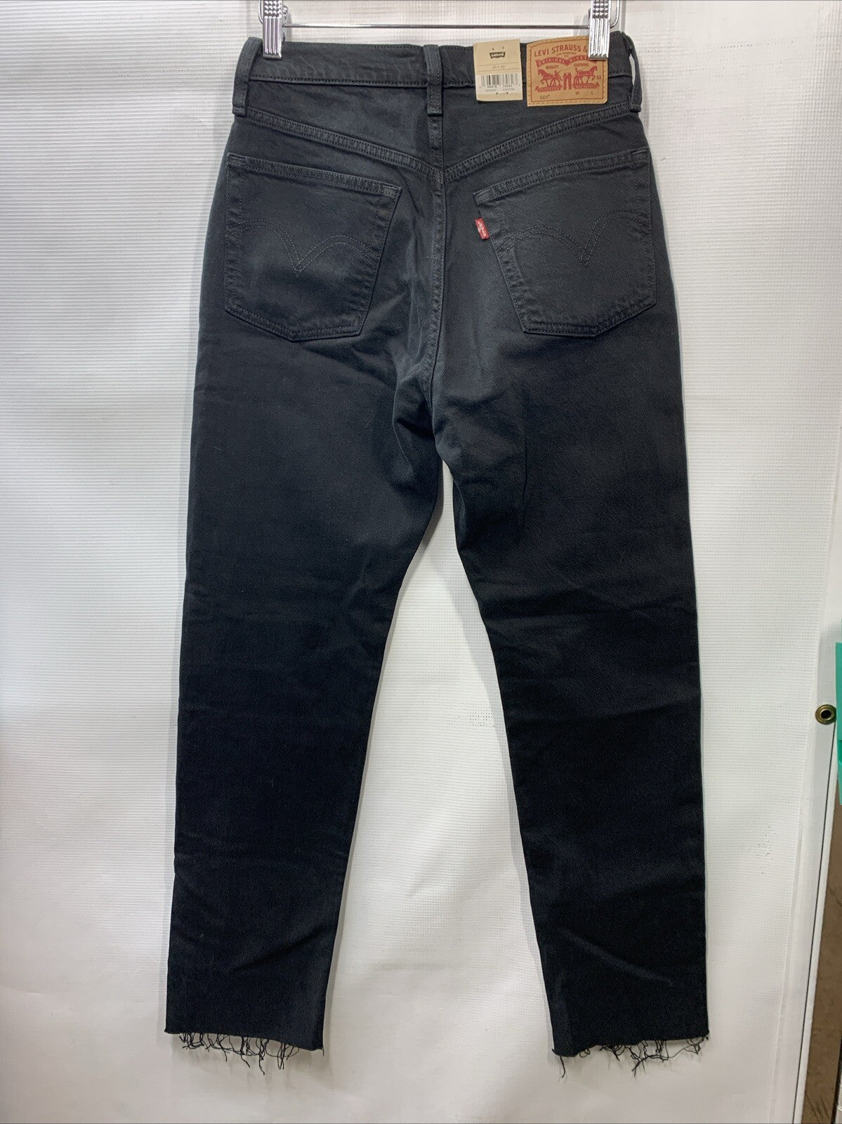 Levi's Women's 501 Original Fit Jeans Long Pants Size 25x30 Black High Rise