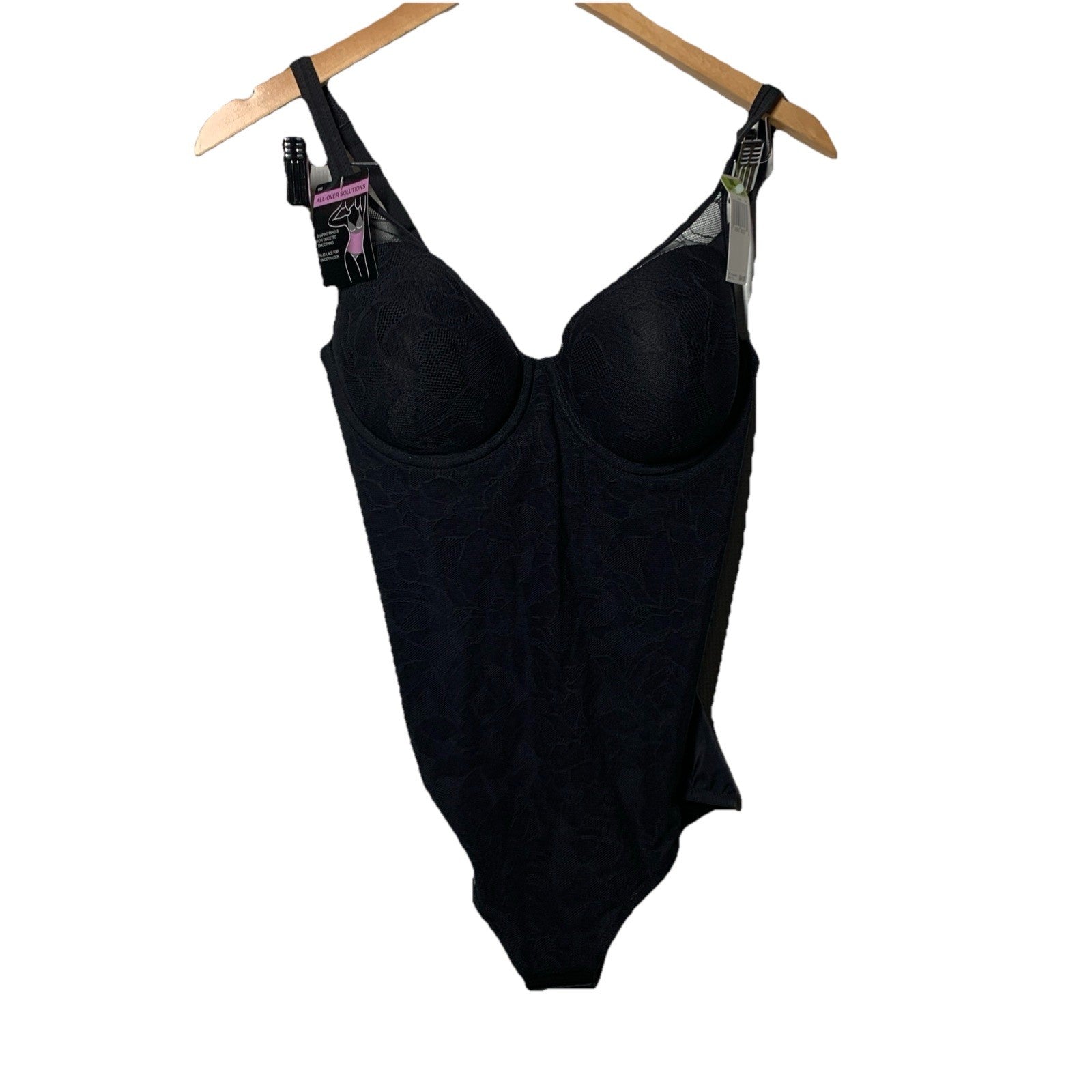 Bali womens Ultra Light Briefer Fajas DF6552 Shapewear Bodysuit, Black Size 36B