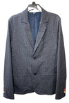 GUESS Boys' Knit Single Breasted Blazer Heather Blue 14 Long Sleeve L4RN04KC3H0