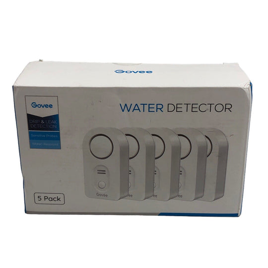 Govee Water Leak Detectors 100dB Adjustable Audio Alarm Sensor H5054 - 5 Pack