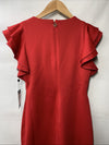 Tommy Hilfiger Casual Sheath Dress with Flutter Sleeves in Scarlet Red Size 6P