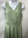 GRACE KARIN Sleeveless Wrap V-Neck A-line Bridesmaid Cocktail Dress Green Size S