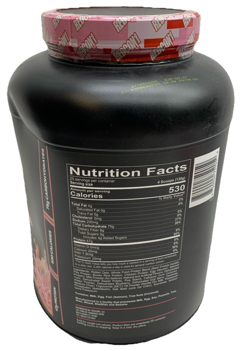 Redcon1 MRE Meal Replacement Protein Powder Real Whole Food 7LBS Strawberry