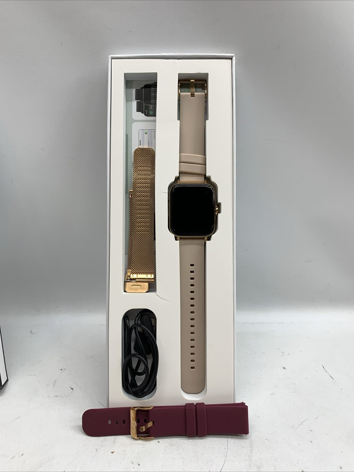 Laret Smart Watch for Women, Fitness Tracker Waterproof Wrist Smartwatch, Gold
