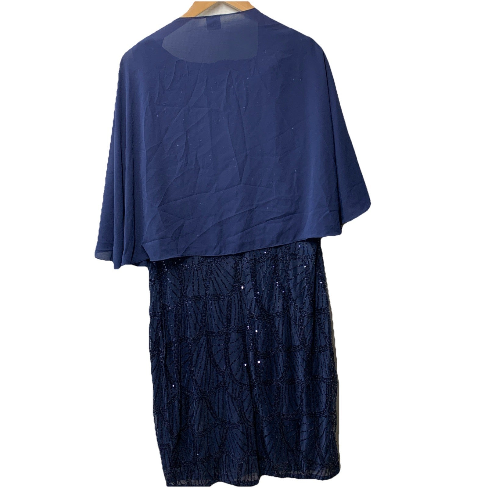 GRACE KARIN Women's Sequin Dress Mother of the Bride Dress Navy Blue Size 16