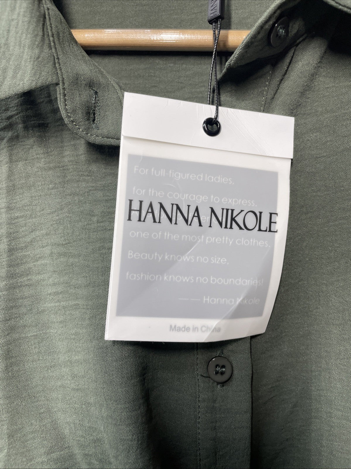 Hanna Nikole Women Plus Size Fall Dresses 2024 Casual Long Sleeve Size W16 Green