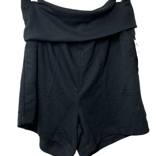 Andrew Marc Sport Women's Fold Over Waistband Lounge Relaxed Fit Shorts Small