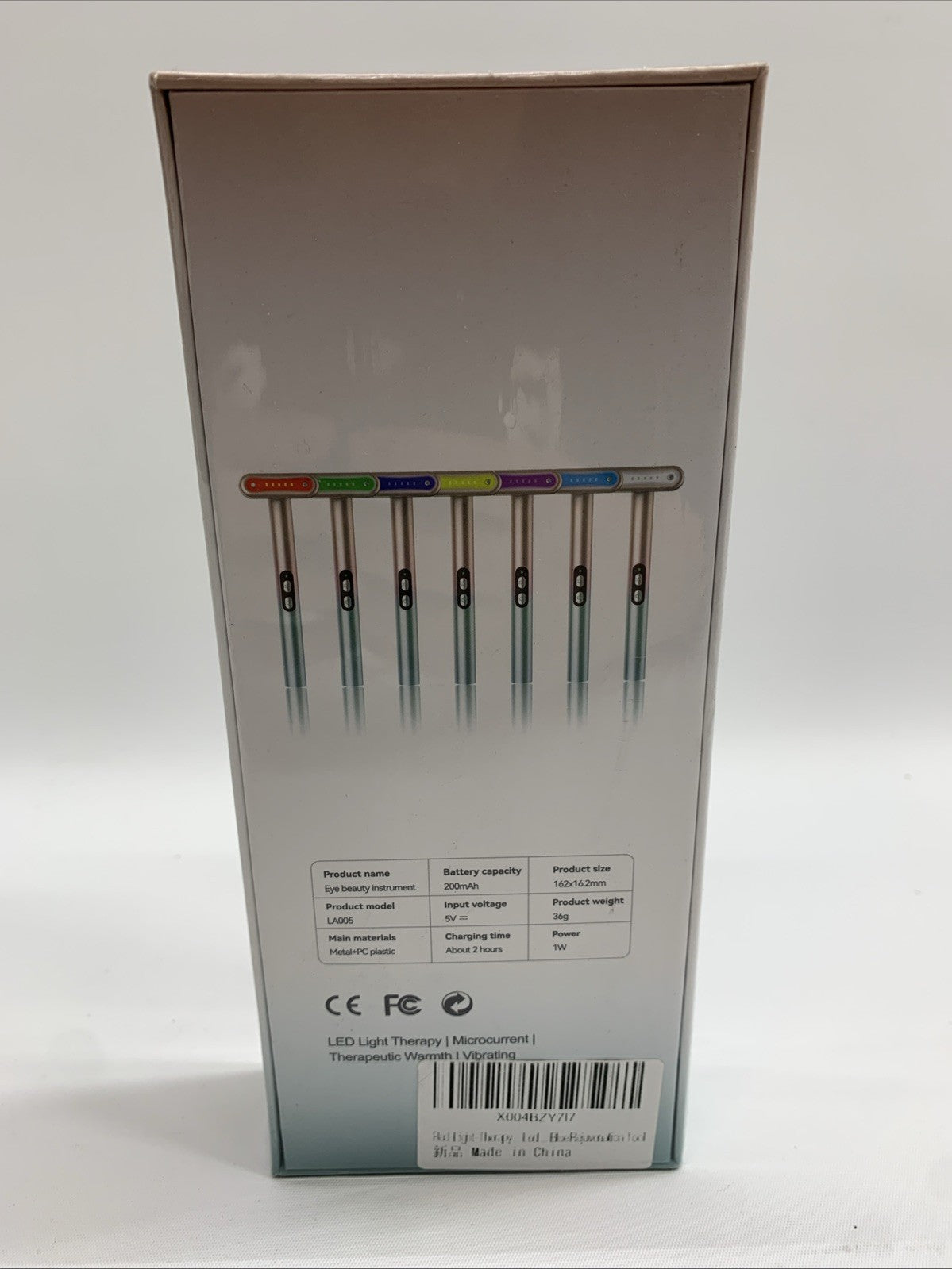 Fxtiaa Led-Face-Wand 7 in 1 LED Light Therapy Facial Red/Blue Rejuvenation Tool