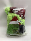 Men's Deluxe The Grinch Costume Suit 7pc Christmas Adult Santa Claus Mask 3XL