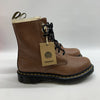 Dr Martens Air Wair Serena 1460 leather Faux fur lined Combat Boots Size 8 Lace