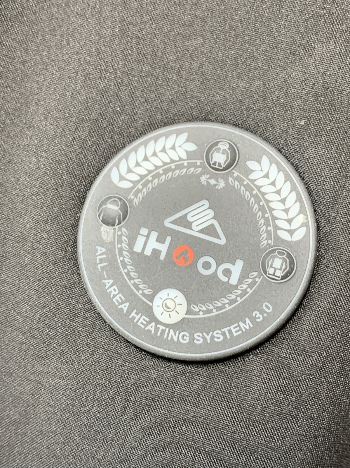 Mens Heated Jacket with Detachable Hood Waterproof Winter Outdoor Size 3XL Black