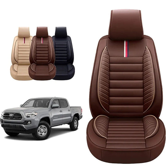 OASIS AUTO Tailor Fit Seat Covers Compatible with 2005-2025 Tacoma Rear Brown