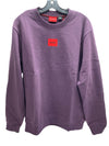 Hugo Boss Men's Diragol212 Purple Logo Crewneck Sweatshirt Large Long Sleeve