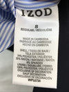 Izod Boys Husky Brass Button Navy Blazer Holidays Christmas Size 8 Long Sleeve