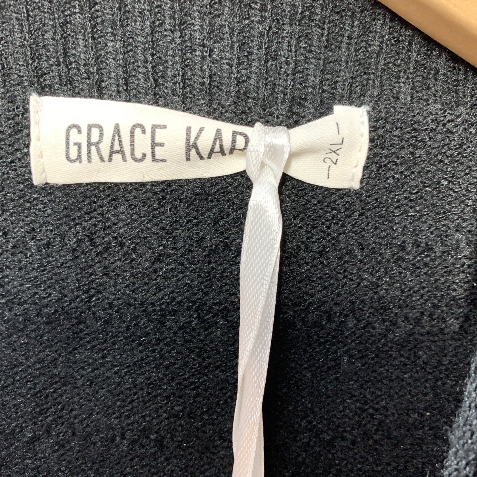 GRACE KARIN Striped Cap Sleeve Knit Sweater Crop Top Oversized Black/White 2XL