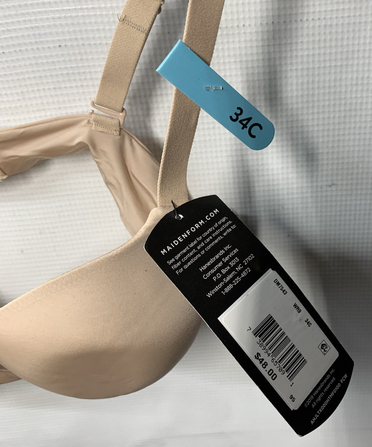 Maidenform One Fabulous Fit 2.0 Tailored Demi Underwire Bra DM7543 Size 34C