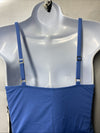 La Blanca Blue One Piece Island Goddess Shirred Side Bathing Suit 10 Swimwear
