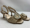 Badgley Mischka Women's Nimah Kitten Heel Sandal Heeled Nude Size 9 Open Toe