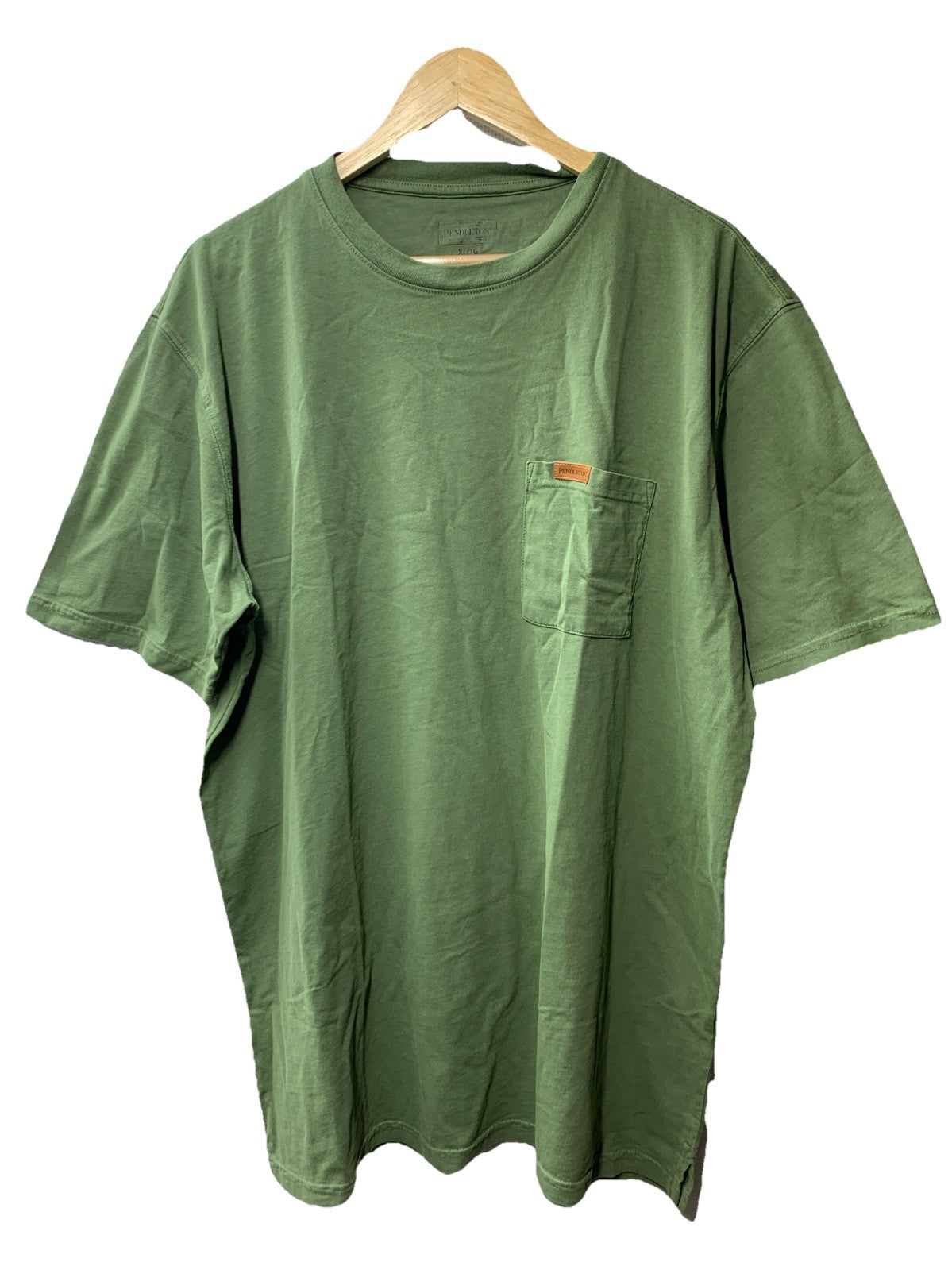PENDLETON Men's Classic Short sleeves Shirt w/Green Pocket RG1201-74532 Size XL