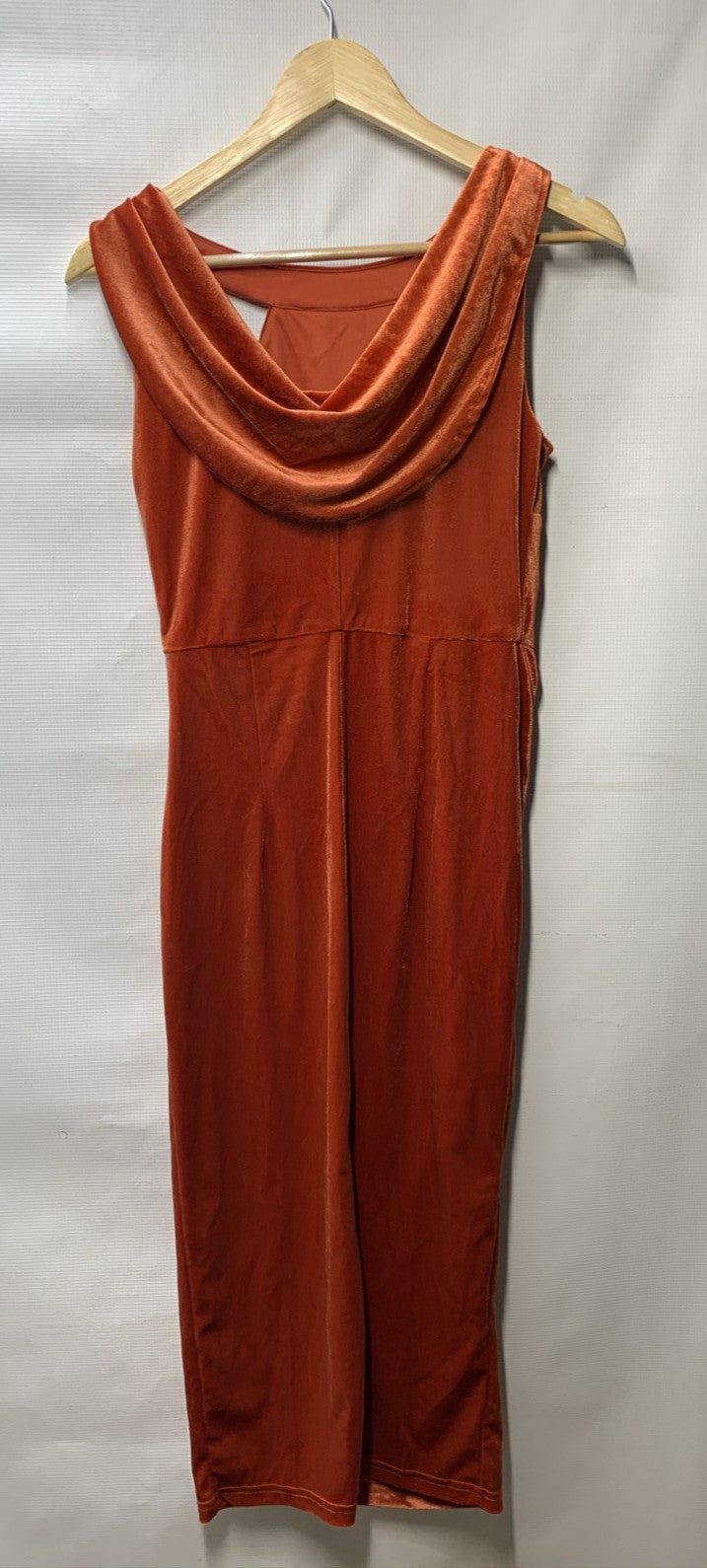 Grace Karin Cowl Neck Velvet Office Lady Party Pencil Dress Size S Sleeveless