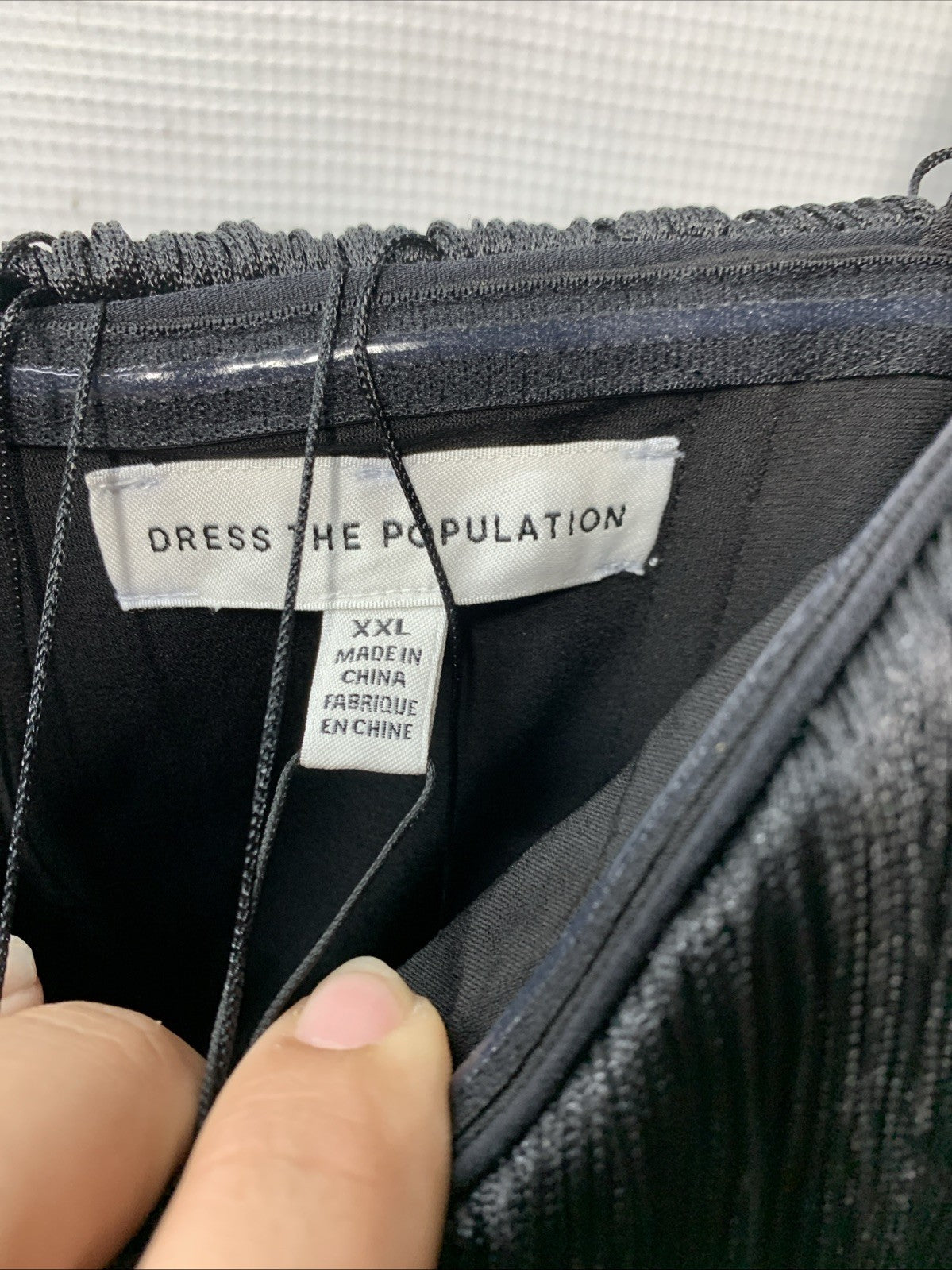 Dress the Population Black/Sliver Sequin Fringe Party Flapper 20s Dress Size XXL