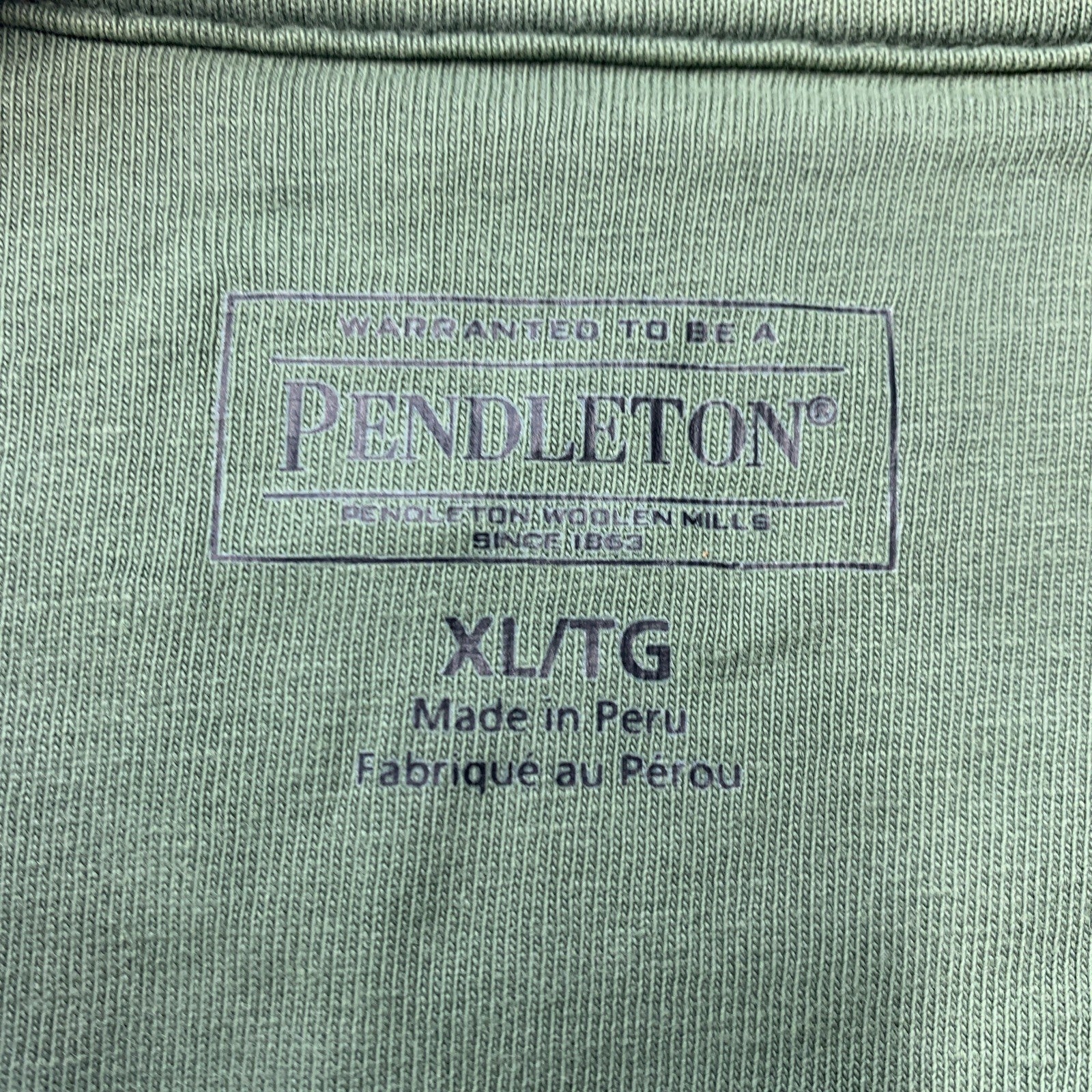 PENDLETON Men's Classic Short sleeves Shirt w/Green Pocket RG1201-74532 Size XL