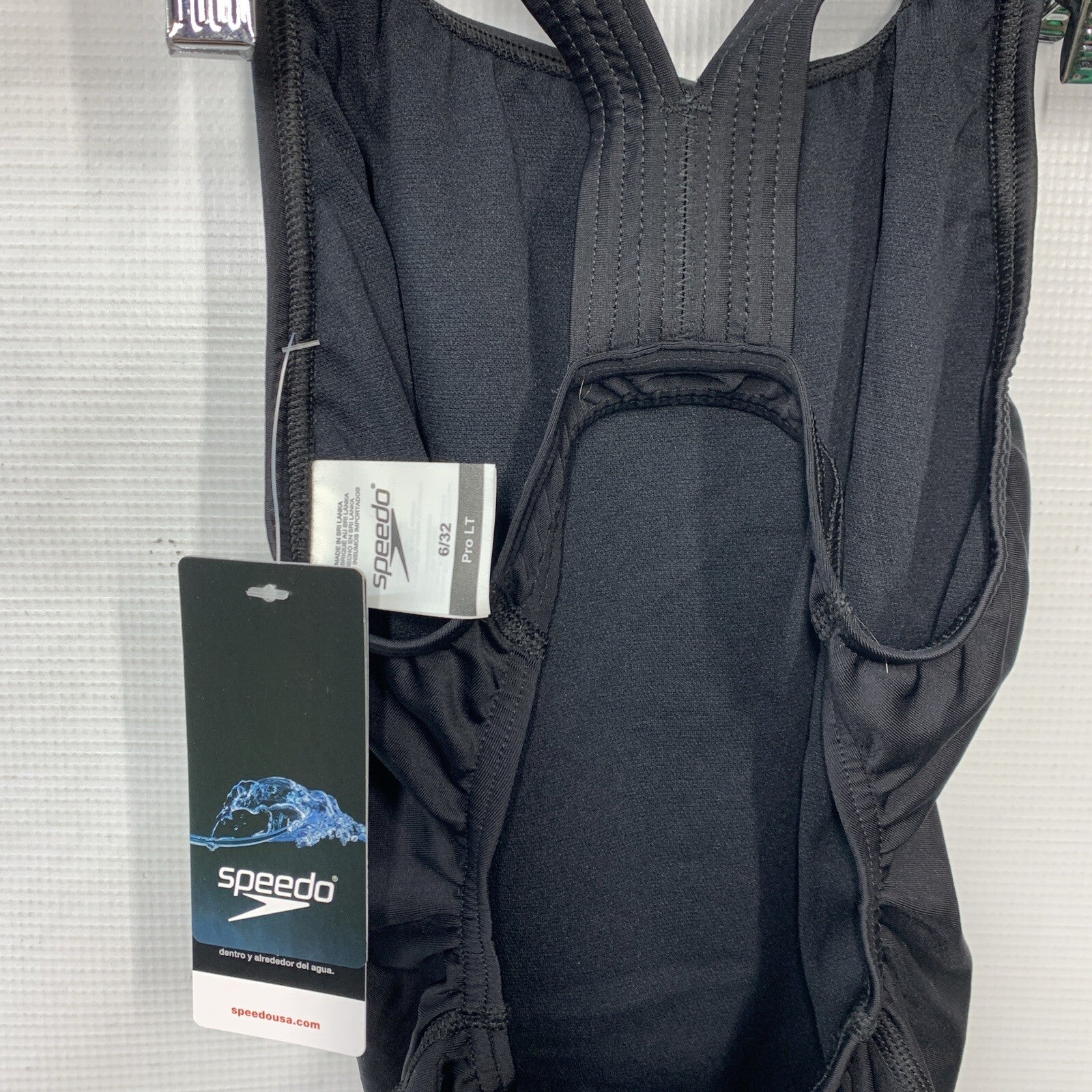 Speedo Women's Prolt Super Pro One Piece Swimsuit Black 6/32 Pull On Swimwear