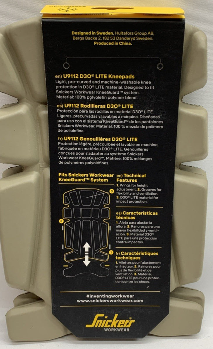 U9112 1400 000 D30 Lite Kneepad Insert KneeGuard Knee Protection for Work Pants