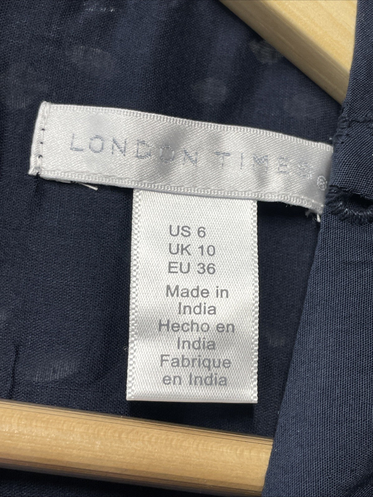 London Times Summer Puff Sleeve Mini Short Cotton Eyelet Women Dress Sz 6 T7424M