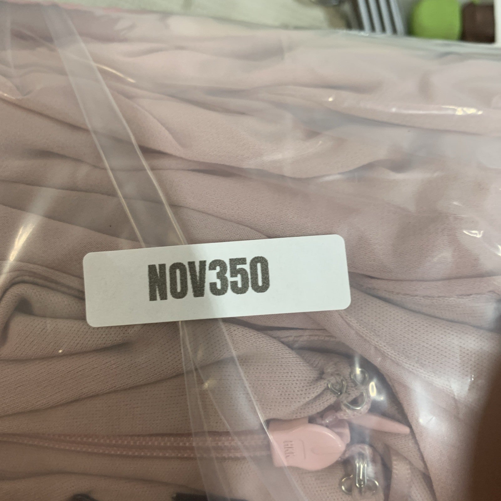 SLNY Women's Cocktail Dress Size 24W Pink Beaded Chiffon Shift with Capelet