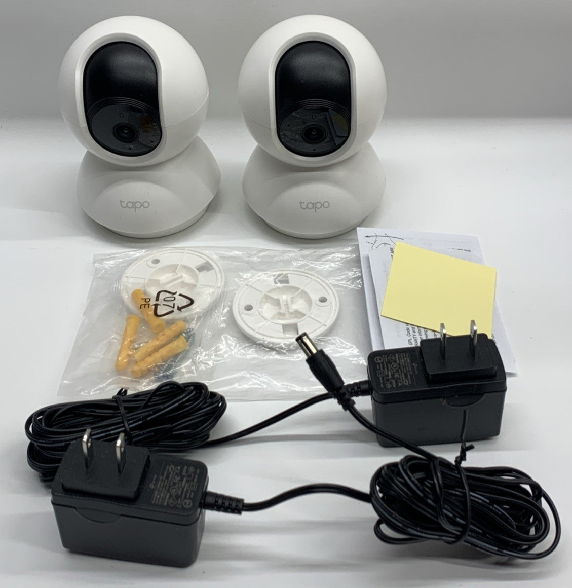 Tapo C210P2 Indoor 2K Pan/Tilt Security Camera 2-Way Audio Night Vision - 2 Pack