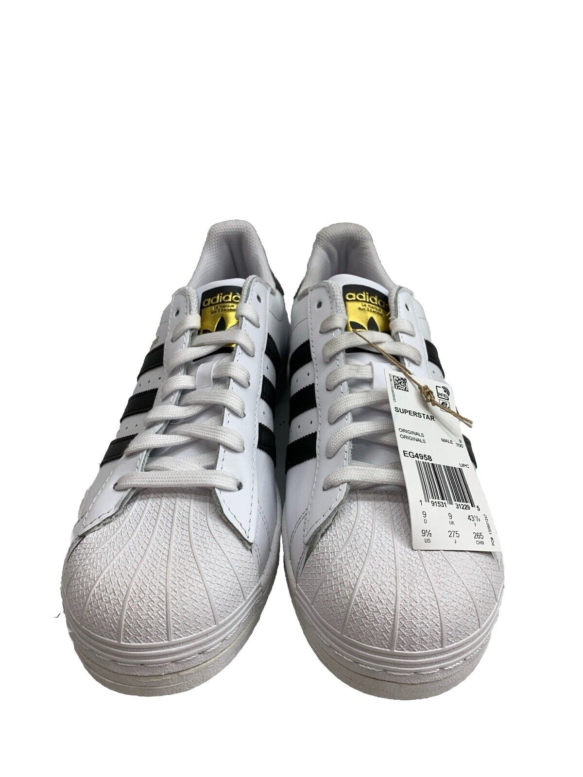 adidas Superstar Footwear White Black 2019 EG4958 Sizes 9.5 M Lace-up Sneaker