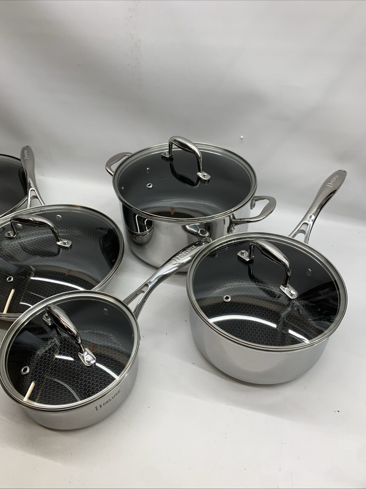 Deluxe 13 Piece Hybrid Ceramic Nonstick Stainless Steel Cookware Set Cooking