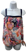 Maxine Of Hollywood Floral Bandeau Tankini Tank SwimTop Size 14 MM4DY66 Lined