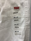 Levi's Women's Utility Long Pant Size 26x27 White A75430002 Loose with Pockets