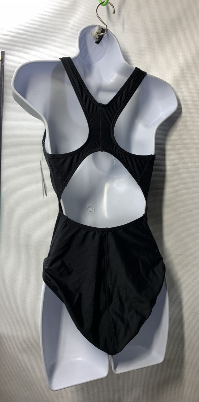 TYR MSO1A Women Sport Wide Straps Solid X-back One Piece Swimsuit Black Size 36