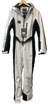 YEEFINE Women's Ski Suit One Piece Jumpsuits Snowsuits Waterproof Size S White