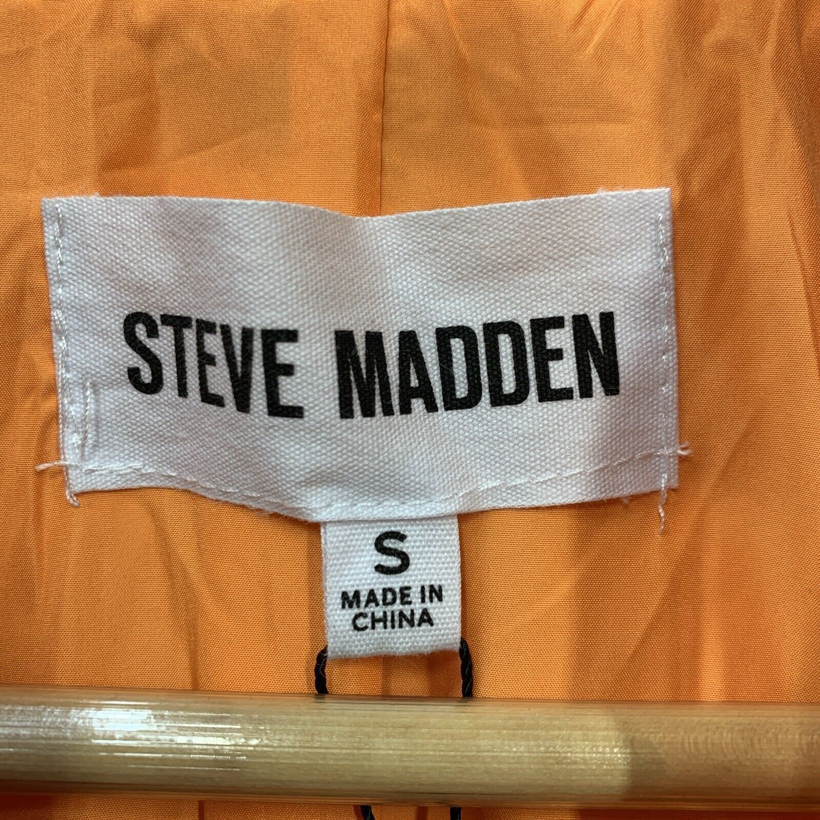Steve Madden Kaira Blazer Women's Medium Bright Orange Lined Suit Jacket Size S