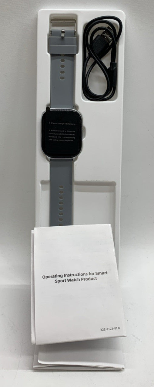 Smart Watch Heart Rate Monitor Pedometer 2.1Inch TFT 320x390 Resolution Gray